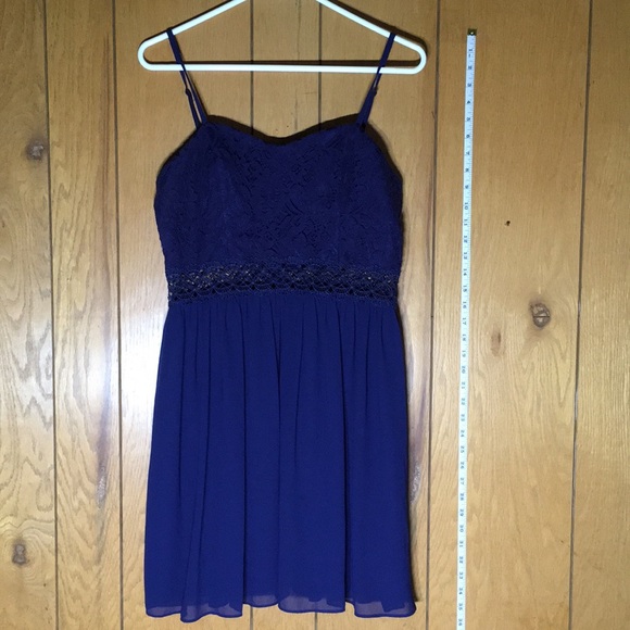 bcx navy blue dress Title: BCX Scalloped Neck Navy Blue Mini Dress Size